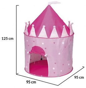 Cort de Joaca pop-up XXL Pentru Copii NOVOKIDS™ Happy Place, Saltea si geanta transport incluse, Usor de Montat si Transportat, Roz