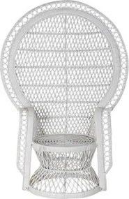 Fotoliu de exterior, alb, din rattan, Arvella