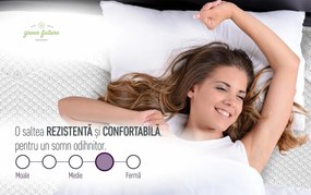 Saltea Argentum Healthguard Memory 12+3+4, 200x200 cm, H 21 cm, Ortopedica, Anatomica, Husa cu ioni de argint, Ventilatie 3D