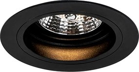 Spot integrat rotund negru reglabil - Chuck 70