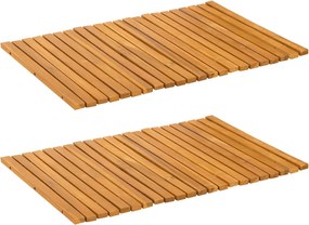 vidaXL Covoraș de baie Maro 60 x 40 cm Lemn Solid de Acacia