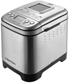 Resigilat: Masina de paine Liberton LBM-6300, 600 W, 3 setari, 12 programe, Timer, Argintiu