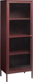 Vitrină roșie din metal 58x160 cm Bronco – Unique Furniture