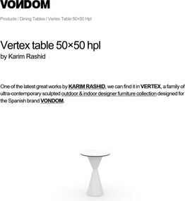 Masa de exterior / interior design modern premium VERTEX 50cm