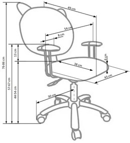 Scaun de birou CAT roz