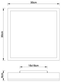 Plafonieră LED Globo 416080AD1 DORO LED/12W/230V 3000K 30x30 cm