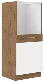 Dulap bucătărie sub cuptor Bronte 60 DP 145 1F BB (stejar lancelot + Alb lucios ). 1058625