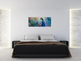 Tablou - Pictura de un păun (120x50 cm)