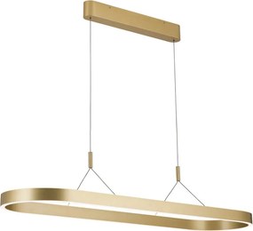 Lustra LED ovala iluminat sus si jos CARRARA auriu mat