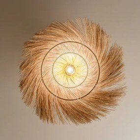 Brilagi - Lustră LED aplicată CERIA BOHO 1xE27/40W/230V, diam. 100 cm, ratan