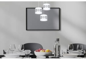 Lustră pe cablu CORAL 3xE27/60W/230V alb/crom d. 45 cm