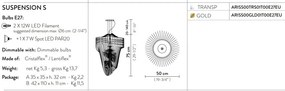 Lustra design Art Deco realizata manual Aria Small Transparent