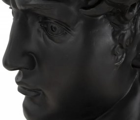 Bust decorativ negru din polirasina, 44x35,5x60 cm, Roman Man Mauro Ferretti