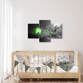 Tabloul bilelor verzi abstracte (90x60 cm)