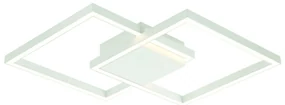 Lustra LED design modern geometric Erick alb