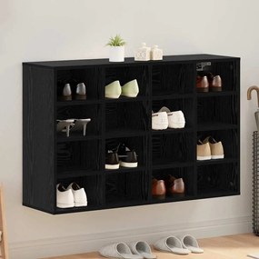 vidaXL Dulap pentru pantofi Stejar negru 103x30x51 cm Lemn compozit