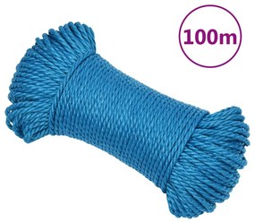 Franghie de lucru, albastru, 8 mm, 100 m, polipropilena 1, Albastru, 100 m, 8 mm