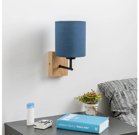 Lampă de perete Brilagi NUBILA WOOD 1xE27/25W/230V stejar/albastru închis