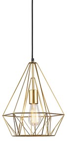 Lampă industrială cu pandantiv inteligent aurie incl. wifi ST64 - Carcass