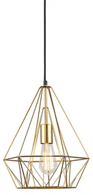 Lampă industrială cu pandantiv inteligent aurie incl. wifi ST64 - Carcass