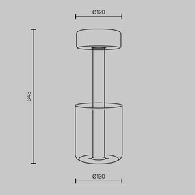 Maytoni MOD229TL-L3B3K1 - Lampă LED portabilă reglabilă 3W/5V negru/clar
