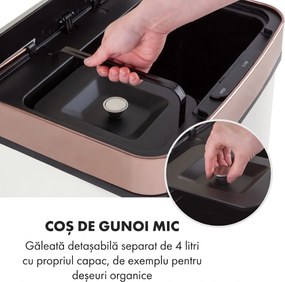 Klarstein Royal Trash Rose Gold, coș de gunoi cu senzor, 72 l, oțel inoxidabil, roz auriu