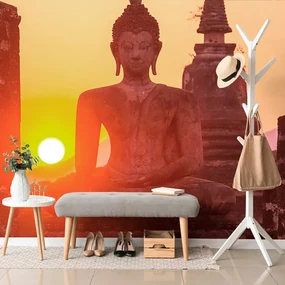 Fototapet Statuia Buddha în mijlocul pietrelor
