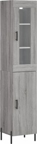 vidaXL Dulap înalt, gri sonoma, 34,5x34x180 cm, lemn prelucrat