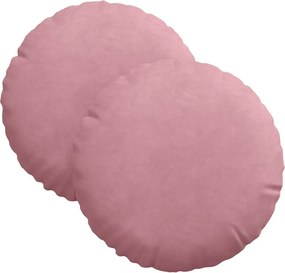 vidaXL Perne de Șezut 2 pcs Roz Ø 40 x 13 cm Catifea