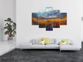 Tablou - Peisaj montan pictat II. (150x105 cm)