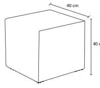 Taburet CUBI 40 x 40 cm, antracit
