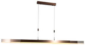 Verstelbare hanglamp donker brons 150 cm incl. LED dimbaar - Lamba