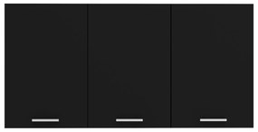 Corp Superior Ebru, 3 Usi, Negru, 120 x 30 x 60 cm