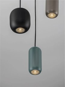 Lustra cu 3 pendule metal negru, maro, verde MARLIN