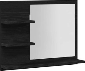 vidaXL Oglindă de baie Stejar negru 60x10,5x45 cm lemn prelucrat