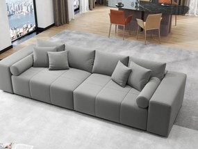 Canapea extensibilă dumonde cu ladă de depozitare si sezut confortabil din spuma high-density, Marbela Royal Gri XXL 295x100 cm