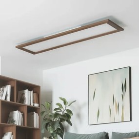 Plafonieră LED dimabilă Brilagi SLIMFRAME WOOD LED/58W/230V 124x34 cm + telecomandă
