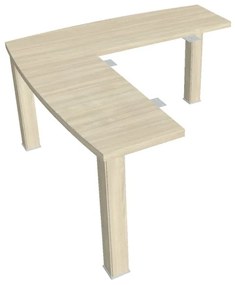 Extensie birou Verno+ 140 x 140 cm, stânga, salcâm