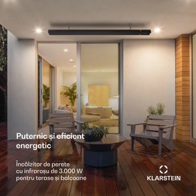 Blumfeldt Cosmic Beam Smart 30, încălzitor cu infraroșu, 3000 W, control prin aplicație, negru
