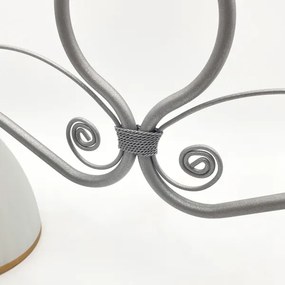 Lustră pe lanț RETRO 2xE27/60W/230V argintiu