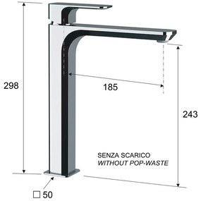 Baterie albă pentru chiuvetă înaltă Spy – Sapho