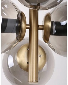 Lustră gri-auriu cu abajur din sticlă ø 15 cm Forte – Squid Lighting