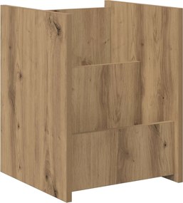 vidaXL Raft pentru reviste cu raft Stejar Artizanal 35 x 35 x 45 cm