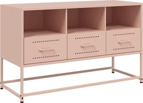vidaXL Dulap TV, roz, 100,5x39x60,5 cm, oțel