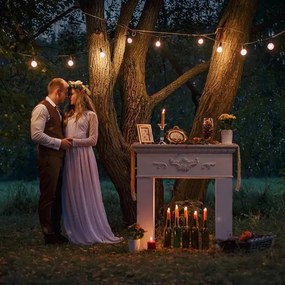 LED șir decorativ exterior 20xE27/1W/230V 10 m IP65 negru