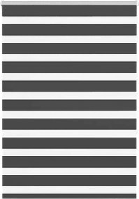 vidaXL Jaluzea tip zebra neagră lățime țesătură 90,9 cm poliester