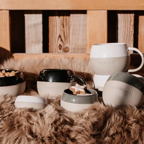 Cana din ceramica bej "Heiss begehrt"
