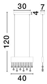 Lustra LED suspendata stil elegant CRISTA titan