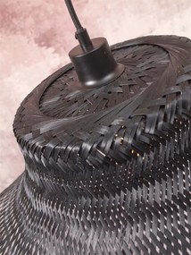 Lampa de podea din bambus Ibiza S 50cm, negru