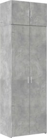 vidaXL Dulap de depozitare, gri beton, 70x42,5x225 cm, lemn prelucrat